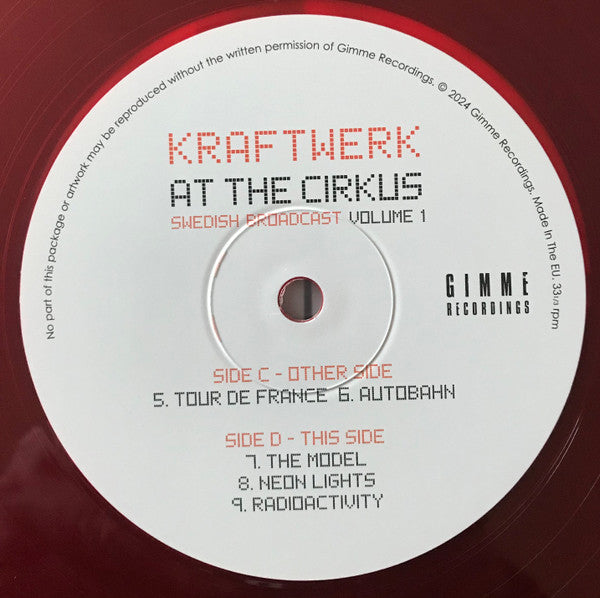 Kraftwerk – At The Cirkus (Swedish Broadcast Volume 1) (2xLP, Unofficial, Red, Gatefold)
