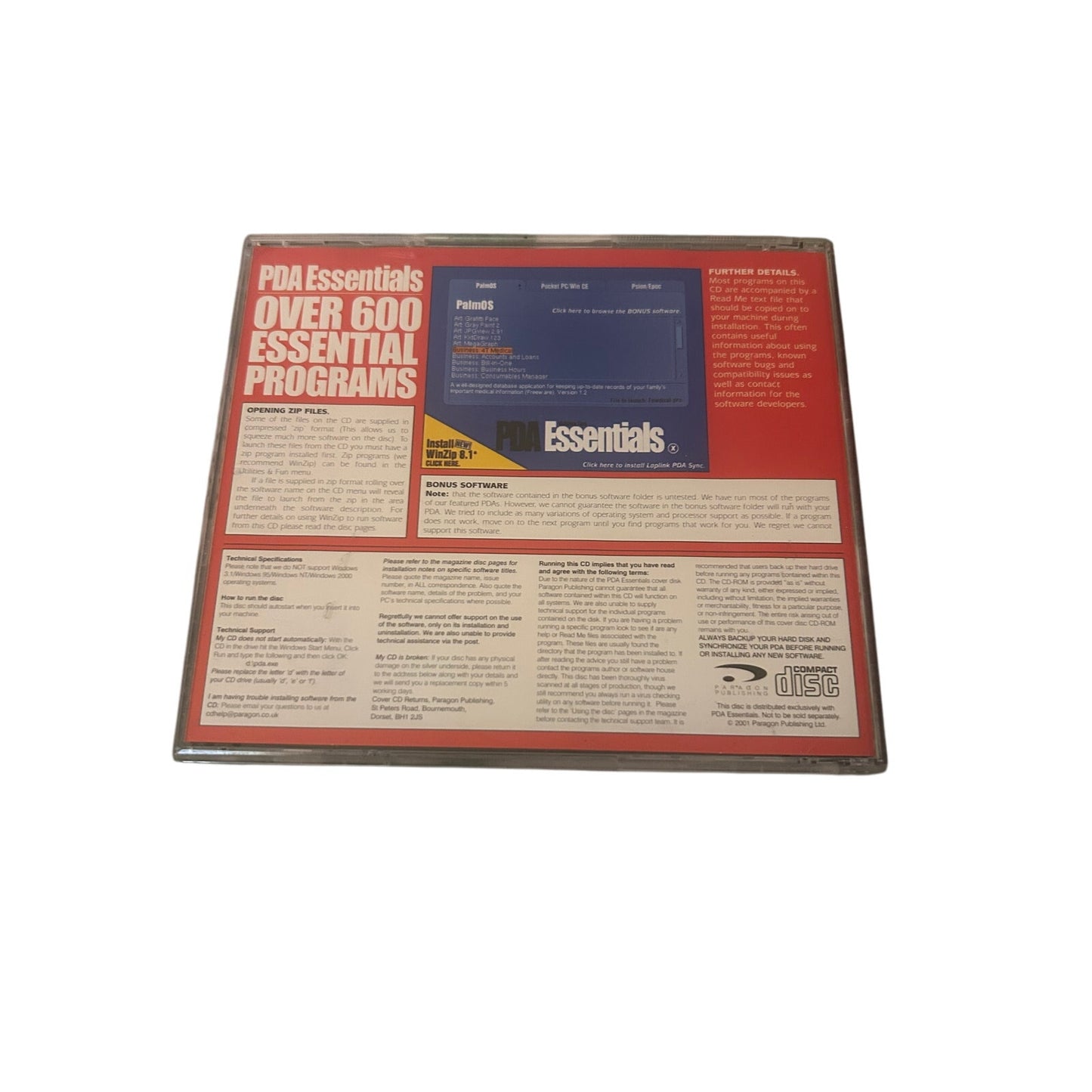 PDA Essentials - Super Selection: 600 PDA Programs (Software CD)