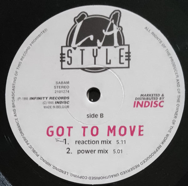 L.A. Style : Got To Move (12")