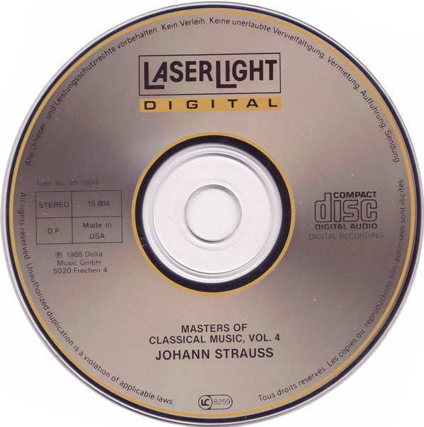 Strauss* : Masters Of Classical Music, Vol.4: Strauss (CD, Comp)