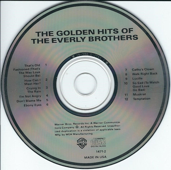 The Everly Brothers* : The Golden Hits Of The Everly Brothers (CD, Comp, RE)