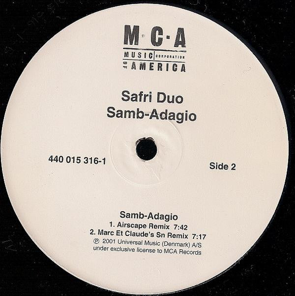 Safri Duo : Samb-Adagio (12")