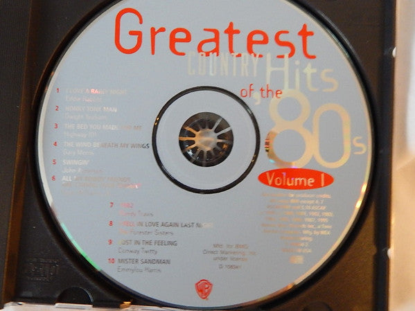 Various : Greatest Country Hits Of The '80s - Volume I (CD, Comp, Club)