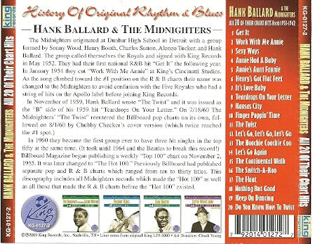 Hank Ballard & The Midnighters : 20 Hits: All 20 Of Their Chart Hits (1953-1962) (CD, Comp, RP)