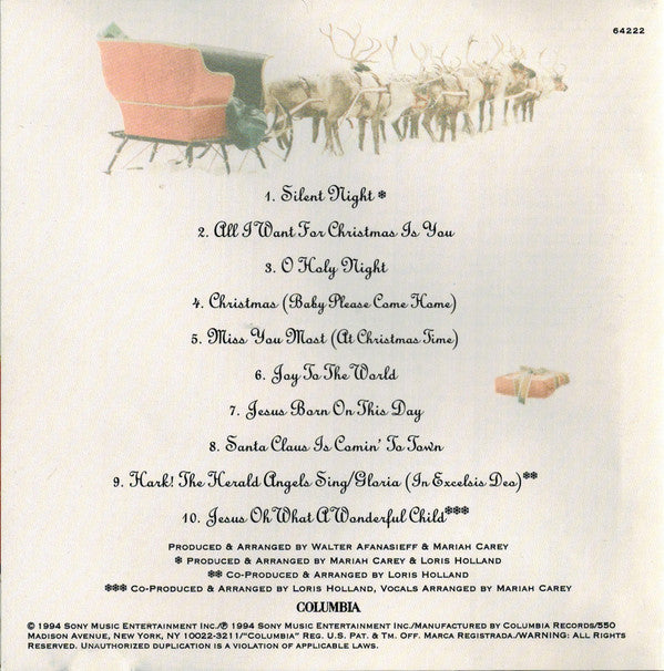 Mariah Carey : Merry Christmas (CD, Album, Son)