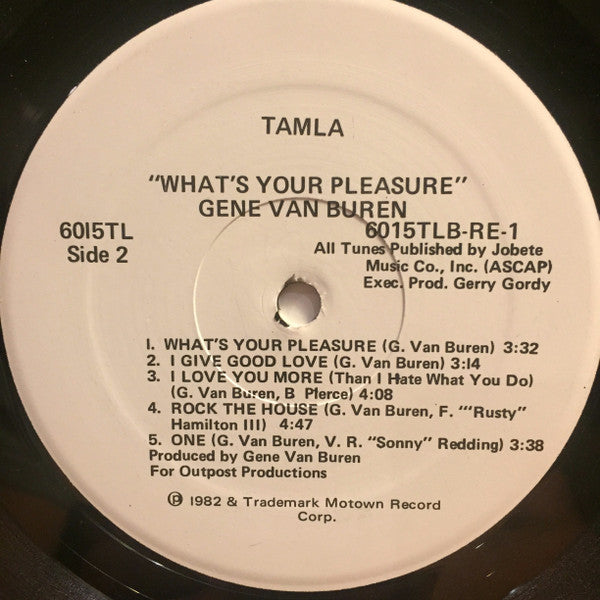 Gene Van Buren : What's Your Pleasure (LP, Album, Promo)