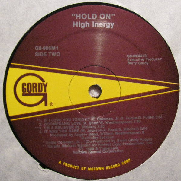 High Inergy : Hold On (LP, Album)
