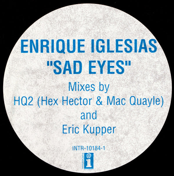 Enrique Iglesias : Sad Eyes (12", Promo)