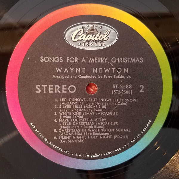 Wayne Newton : Songs For A Merry Christmas (LP, Album, Scr)
