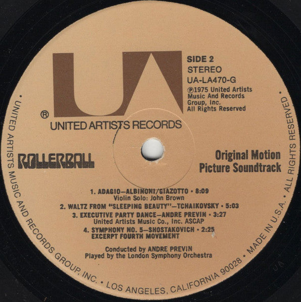 André Previn : Rollerball (Original Soundtrack Recording) (LP, Album)