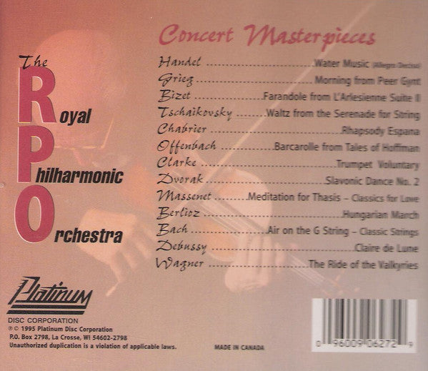 The Royal Philharmonic Orchestra* Conductor Frank Shipway : Classic Concert Masterpieces (CD, Album)