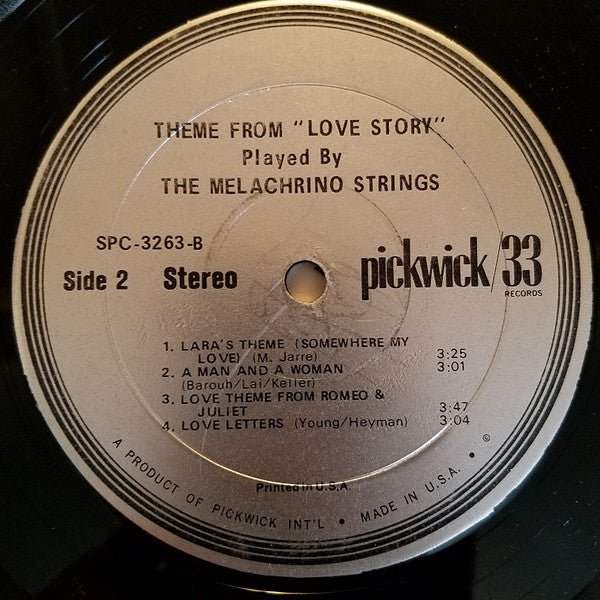 The Melachrino Strings : Theme From "Love Story" Played By The Melachrino Strings (LP, Album)