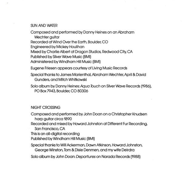 David Cullen, Eric Tingstad, Danny Heines, John Doan, James Gordon, Chris Proctor, Edward Gerhard, Bruce BecVar, Bill Mize, Andrew York, Peter Maunu : Windham Hill Records Guitar Sampler (CD, Club, Smplr)