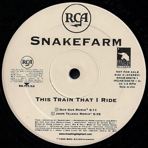 Snakefarm : This Train That I Ride (12", Promo)