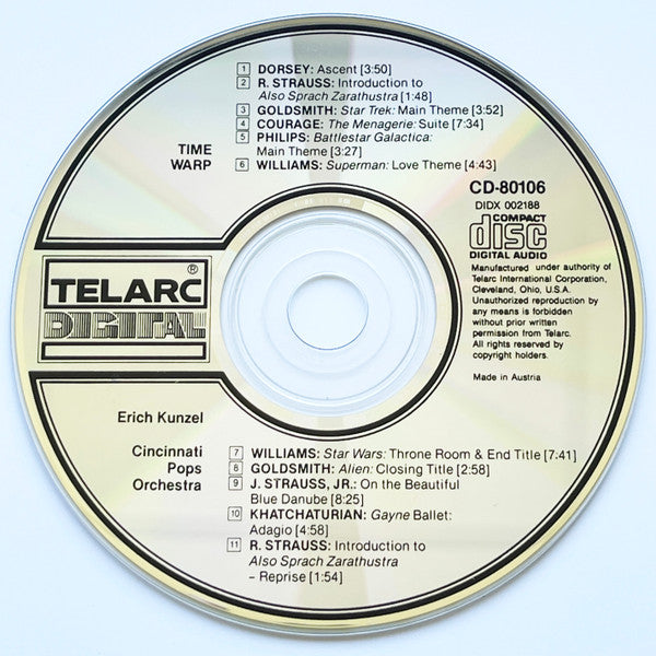 Erich Kunzel, Cincinnati Pops Orchestra : Time Warp (CD, Album)