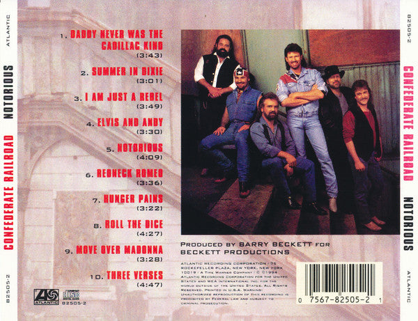 Confederate Railroad : Notorious (CD, Album, Club)