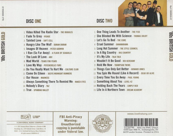 Various : '80s British: Gold (2xCD, Comp, Club, RM)