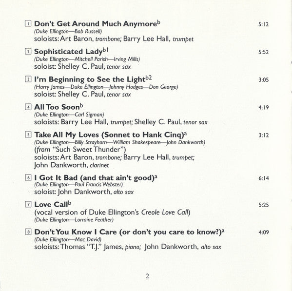 Cleo Laine With The Duke Ellington Orchestra : Solitude (CD, Album)