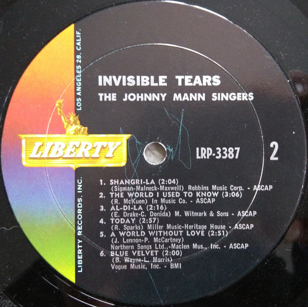 The Johnny Mann Singers : Invisible Tears (LP, Album, Mono)
