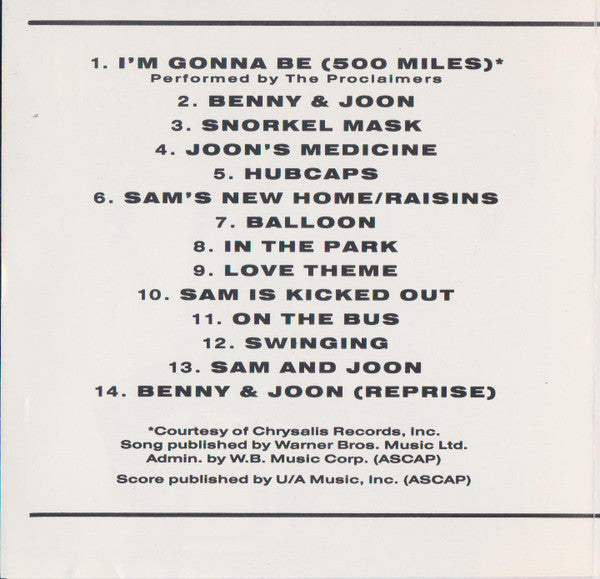 Rachel Portman : Benny & Joon (Music From The Original Motion Picture Soundtrack) (CD, Album)