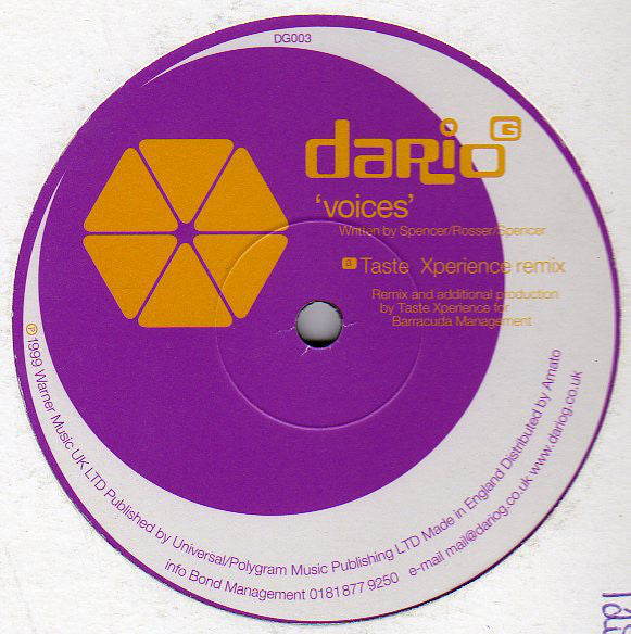 Dario G : Voices (12", S/Sided)