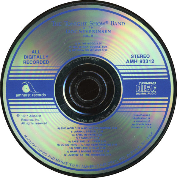 The Tonight Show Band With Doc Severinsen : The Tonight Show Band • Vol. II (CD, Album, RP)