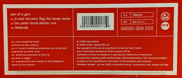 JX : Son Of A Gun (12")