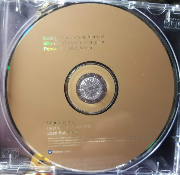 Rodrigo* / Villa-Lobos* / Ponce* - Sharon Isbin, New York Philharmonic, José Serebrier* : Concierto De Aranjuez / Concerto For Guitar / Concierto Del Sur (CD, Club)