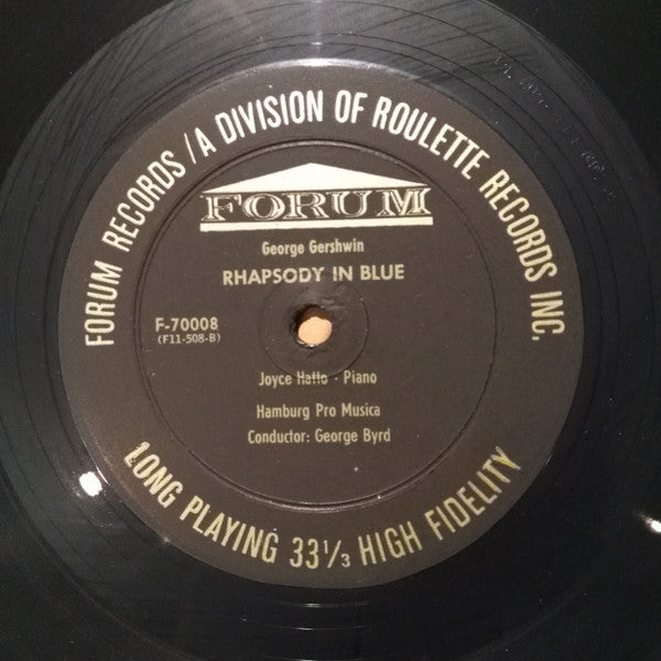 George Gershwin, The Hamburg Pro Musica with Joyce Hatto Conducted By George Byrd : An American In Paris / Rhapsody In Blue (LP, Mono)