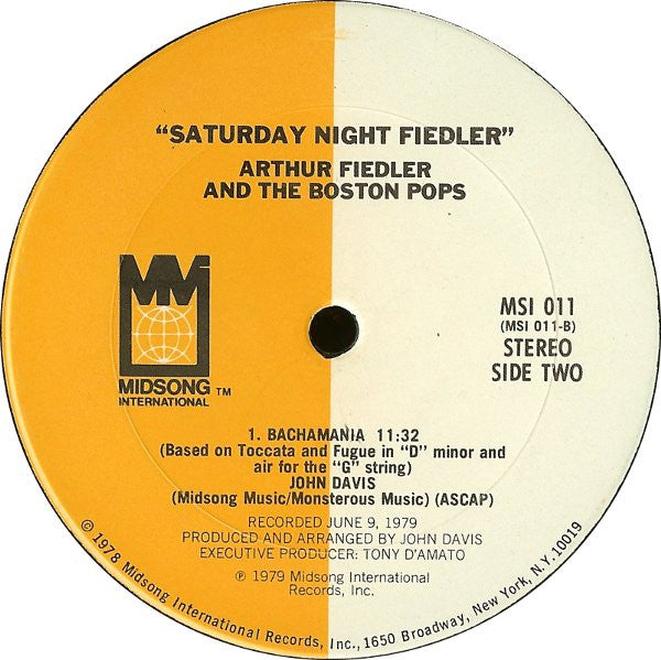 Boston Pops Orchestra, Arthur Fiedler : Saturday Night Fiedler (LP, Album)