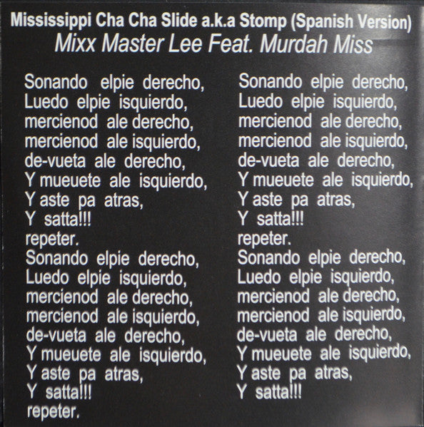 Mixx Master Lee : The Mississippi Cha Cha Slide A.K.A. STOMP (CD, Maxi)