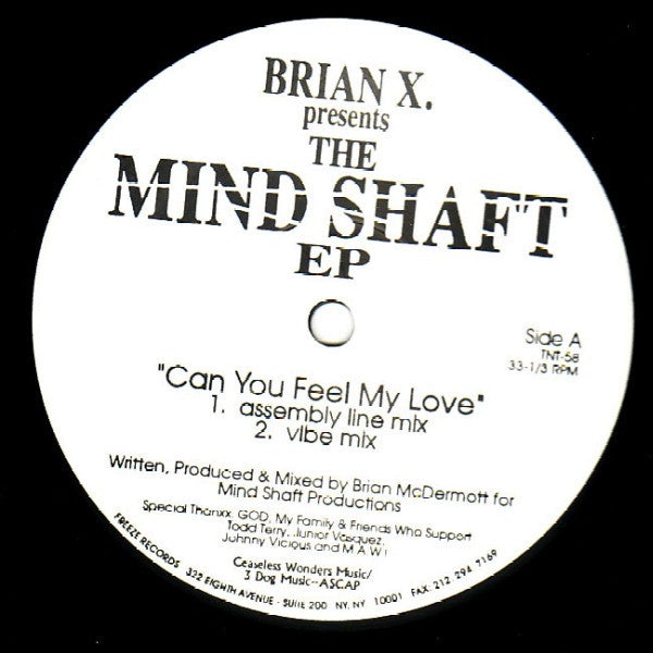 Brian X : The Mind Shaft EP (12", EP)