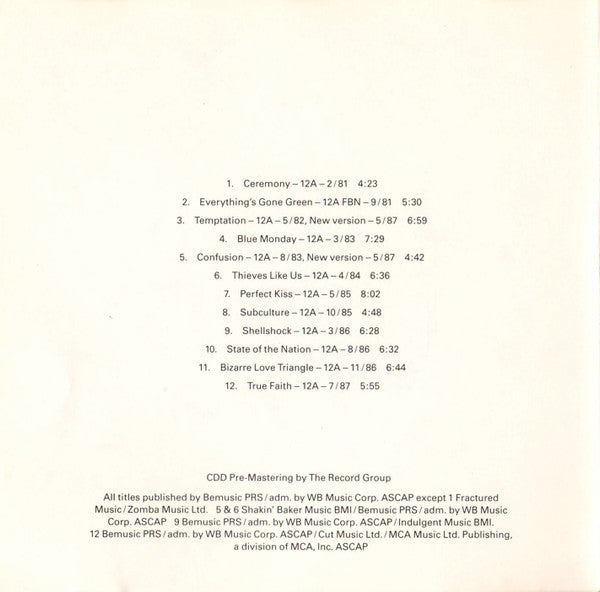 New Order : Substance (2xCD, Comp, M/Print, Sta)