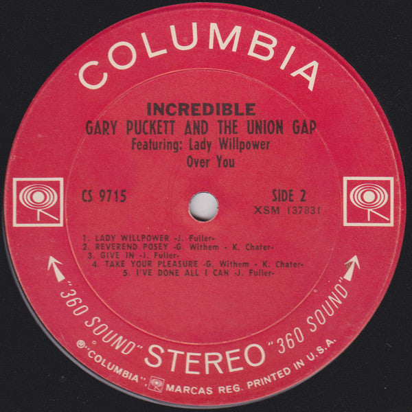 Gary Puckett & The Union Gap : Incredible (LP, Album, Ter)