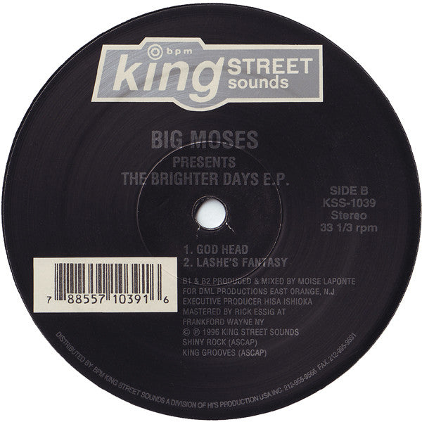 Big Moses : The Brighter Days E.P. (12", EP)