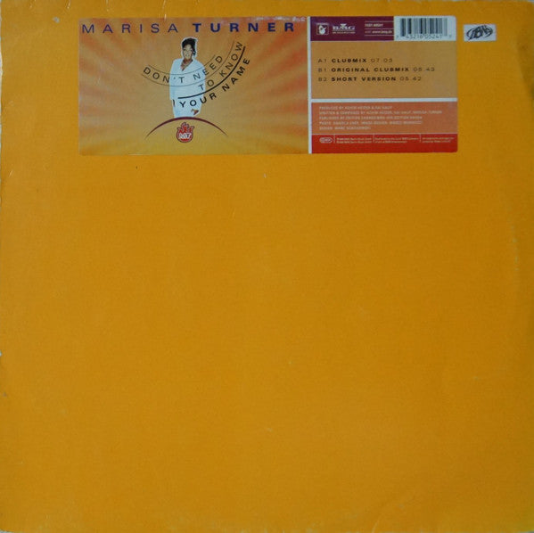 Marisa Turner : Don't Need To Know Your Name (12")