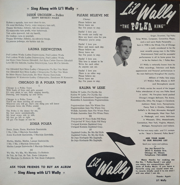 Li'l Wally And The Harmony Boys : Li'l Wally's Greatest 15 Original Hits (LP, Album)