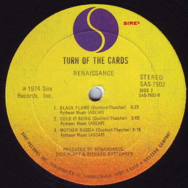 Renaissance (4) : Turn Of The Cards (LP, Album, PRC)