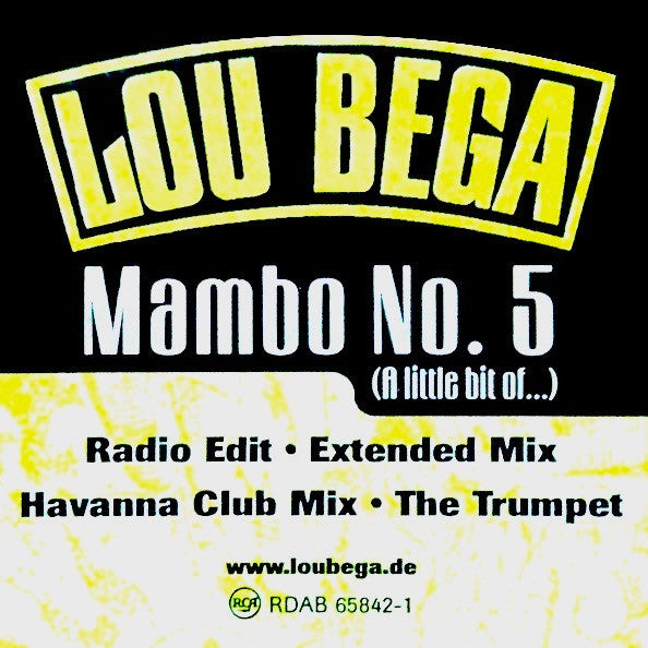 Lou Bega : Mambo No. 5 (A Little Bit Of...) (12", Bla)