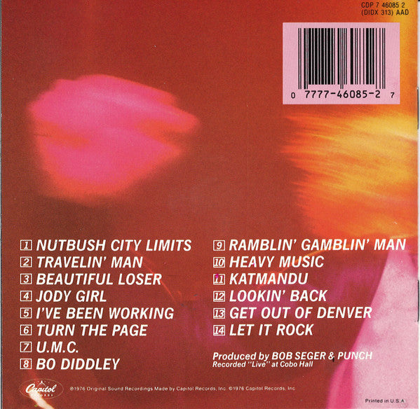 Bob Seger & The Silver Bullet Band* : Live Bullet (CD, Album, RE)