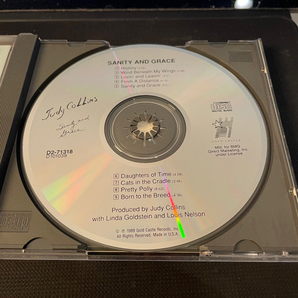 Judy Collins : Sanity And Grace (CD, Album, Club, BMG)