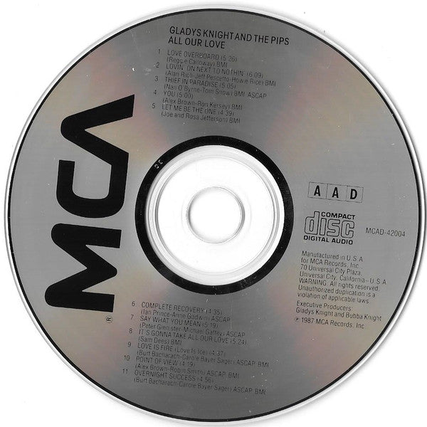 Gladys Knight And The Pips : All Our Love (CD, Album)