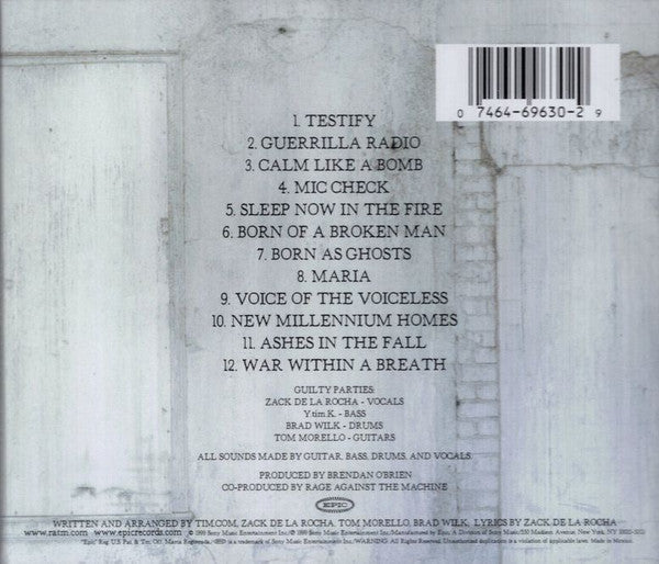 Rage Against The Machine : The Battle Of Los Angeles (CD, Album, RE)