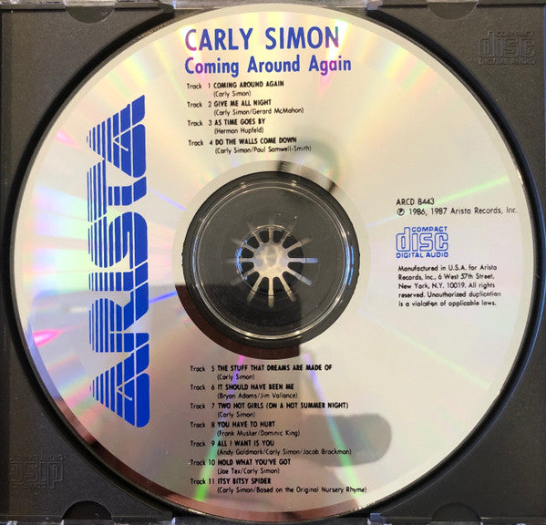 Carly Simon : Coming Around Again (CD, Album)