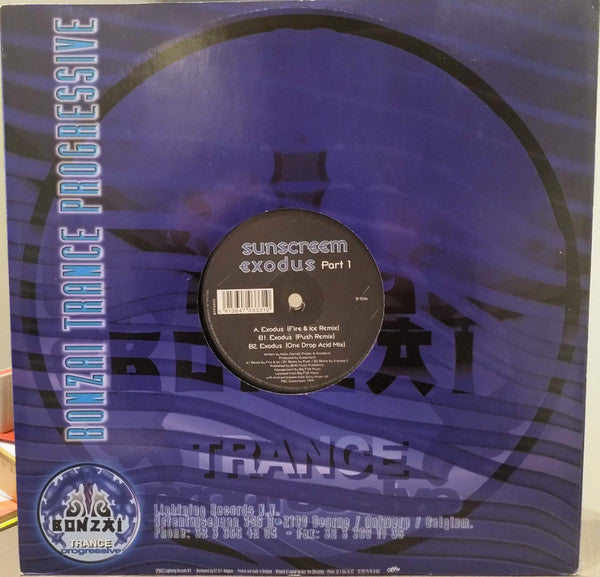 Sunscreem : Exodus (Part 1) (12", Com)