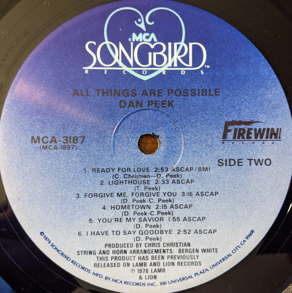 Dan Peek : All Things Are Possible (LP, Album)