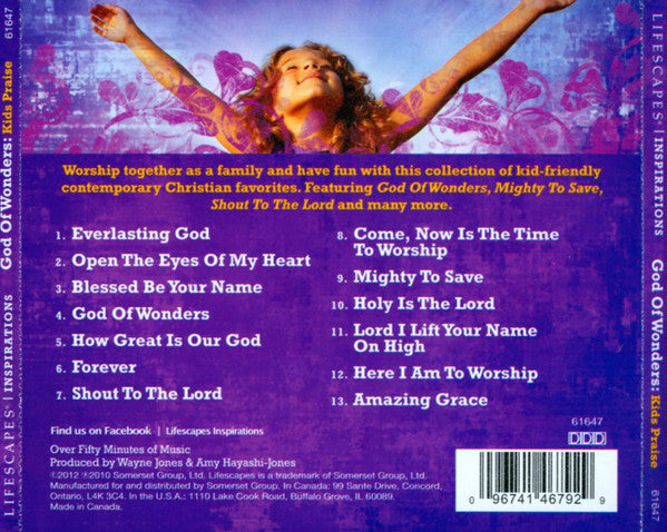 Wayne Jones (2), Amy Hayashi-Jones : God Of Wonders: Kids Praise (CD, Album, RE)