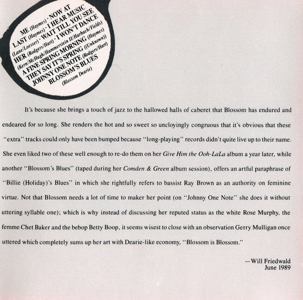 Blossom Dearie : Blossom Dearie (CD, Album, RE, RM)