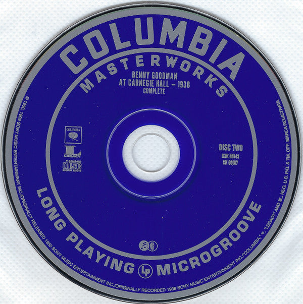 Benny Goodman : The Famous 1938 Carnegie Hall Jazz Concert (2xCD, RE, RM)