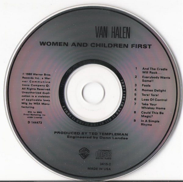 Van Halen : Women And Children First (CD, Album, Club, RE)